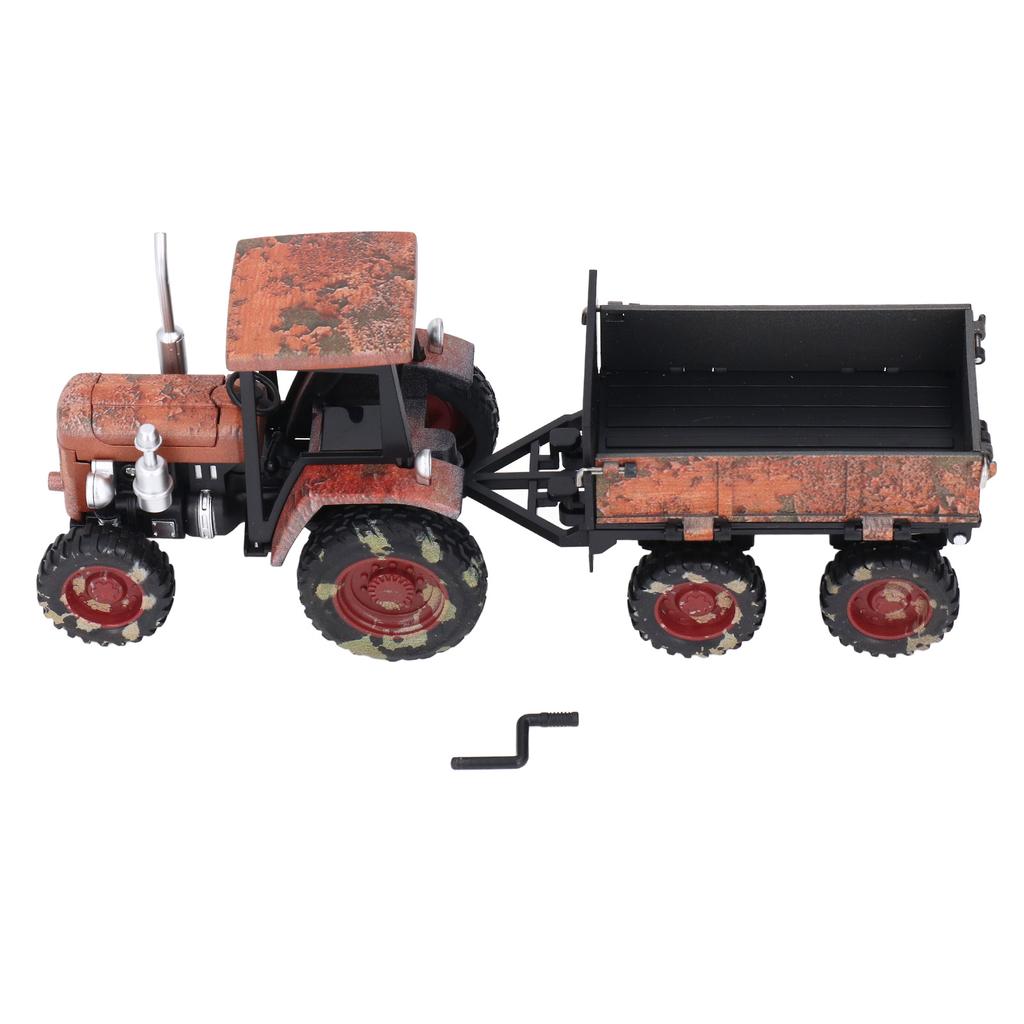 Alloy Retro Model Small Four Wheeled Tractor Car Model Home Model Ornaments for Decoration