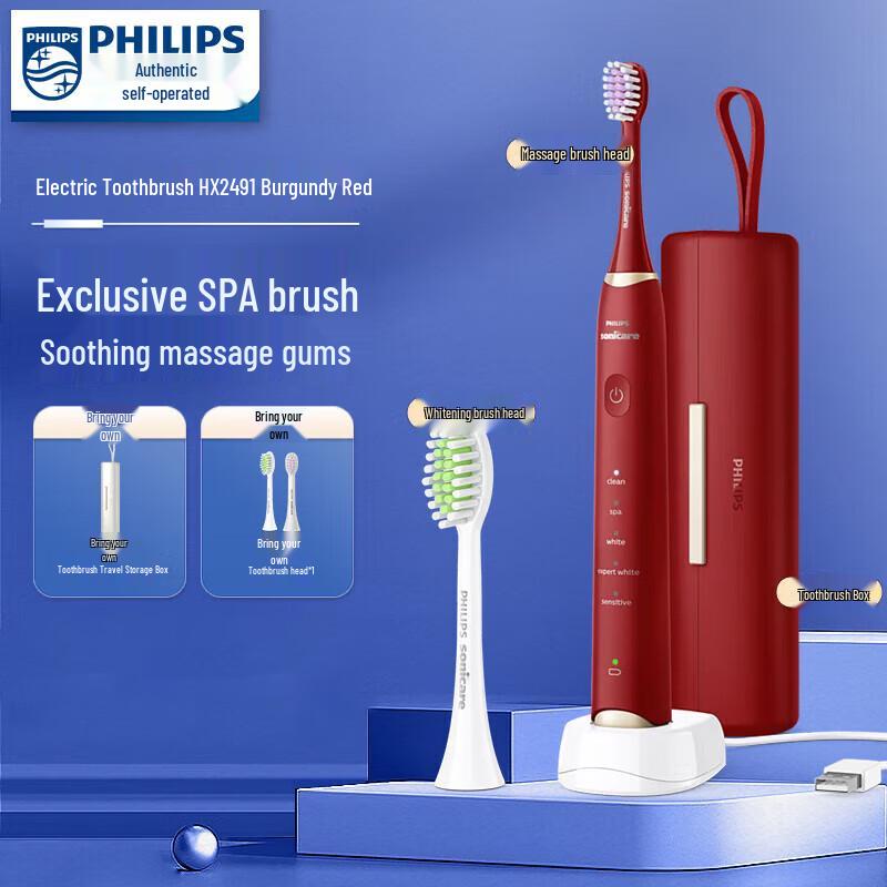 

Philips HX2491/02 Sonic Electric Toothbrush for Adults