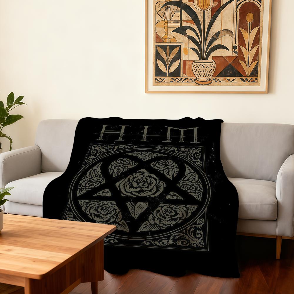 Rocková kapela H-HIM Heartagram Deku Super Teplá Pohodlná Plyšová Přikrývka Dětská Domácí Pohovka Ložnice Dárek