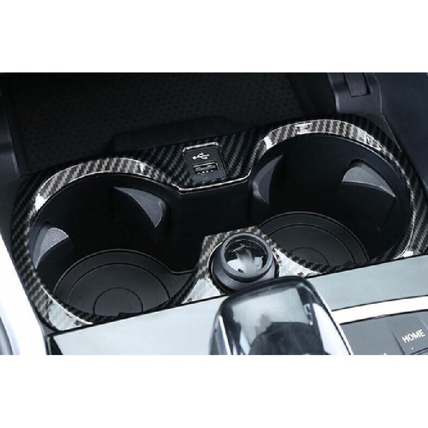 For BMW 3 Series G20 - Carbon Fiber Central Console Water Cup Cover Trim