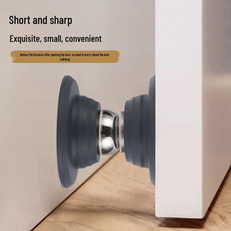 Magnetic Silicone Door Stopper - Punch-Free, Silent, Anti-Collision for Home, RV, Bathroom, Floor, and Room Doors