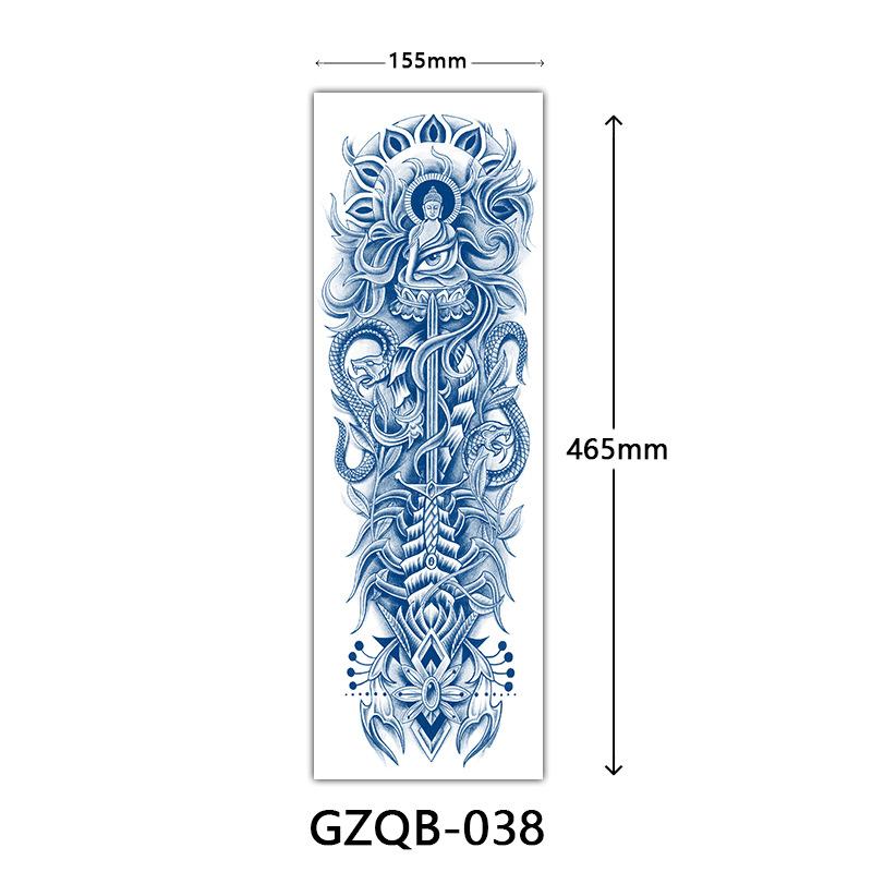 Herbal Tattoo Stickers, Semi-Permanent Tattoo Stickers, Herbal Juice Full Arm Tattoo Stickers