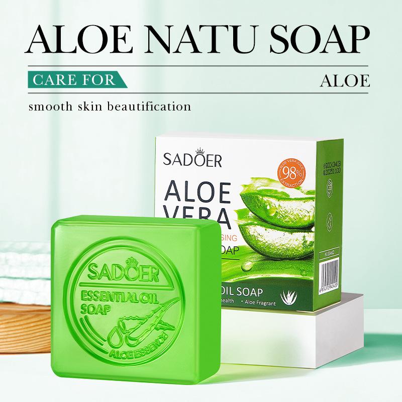 Aloe Vera Reinigungsseife 100g Reinigende Glatte Handgemachte Ätherische Ölseife