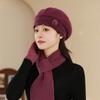 Winter Mother Hat Women's Fashion Knitted Beret In The Elderly Anti-cold Warm Wool Hat