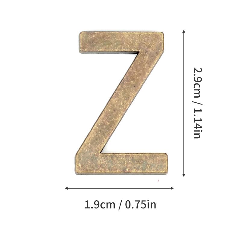 1Pcs Metal Self Adhesive House Number English Alphabet Letters for Apartment Room Door Plate Table Mailbox Number Stickers 3*2cm