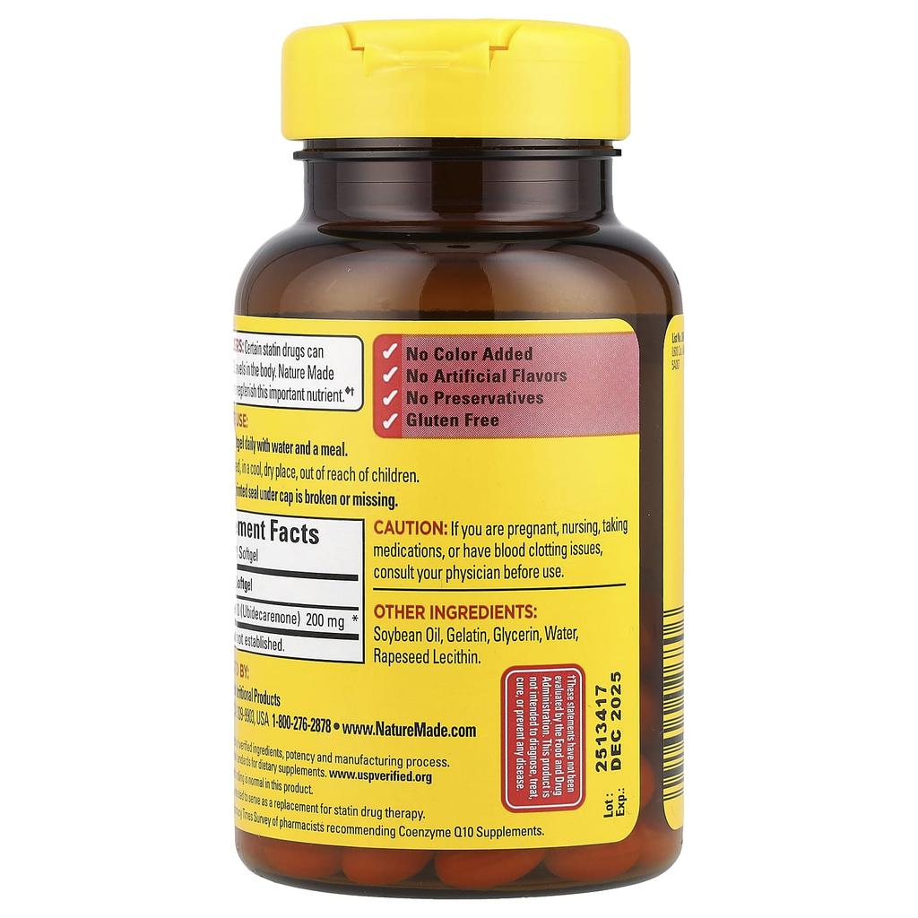 Nature Made CoQ10, 200 mg, 80 Weichkapseln
