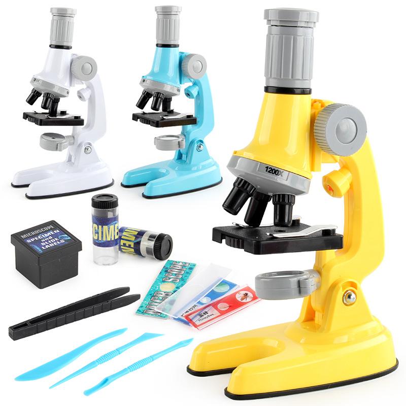 1200 Times Microscope Toy Primary School Students Scientific Biological Experiment Equipment Microscope Toy Set