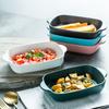 Nordic Baking Trays Baked Rice Trays Vegetable Trays Ceramic Binaural Trays Baking Trays Oven Microwave Ovens Rectangular Baking Trays Household