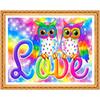 Full Round Drill 5D DIY Diamond Painting "Love Owl" Embroidery Cross Stitch Home Decor