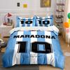 Blue Stripes, "Maradona," "10". Bedding Sets Duvet Cover Sets Duvet Covers Pillowcases(1 * Duvet Cover 2 * Pillowcases, Without Duvet Insert)
