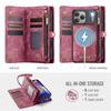 CaseMe Magnetic Flip Leather Phone Case for iPhone 17 Pro Max 17 Air 16 16E 15 Plus 14 13 12 11 XS X XR SE 2022 Zipper Wallet Card Back Cover Coque