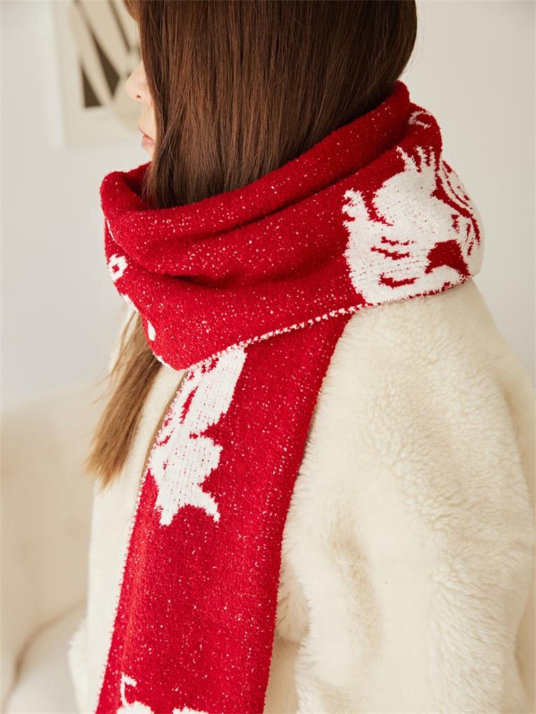 Winter Warm Scarf Knitted Craft New Pattern Microfiber Scarf for Winter SXL