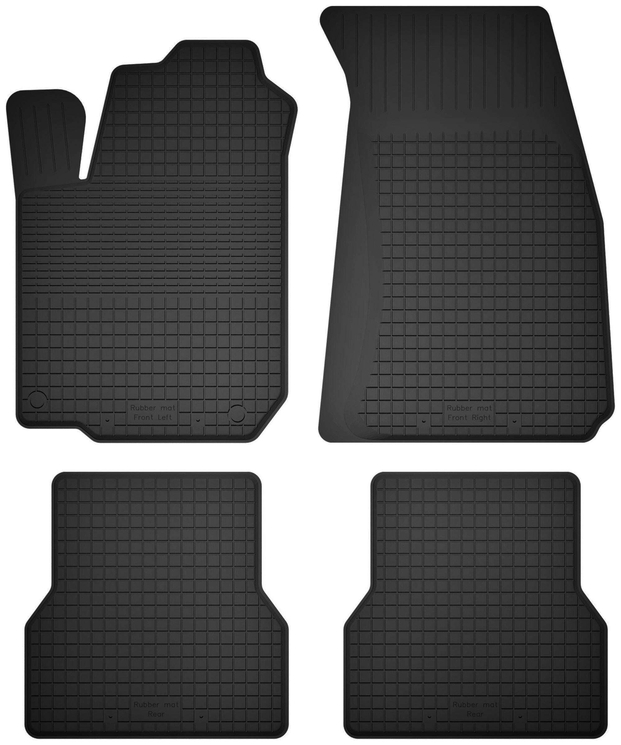 Rubber car mats, set of 4, universal for: Jaguar X-Type estate, station wagon, sedan (2001-2009)
