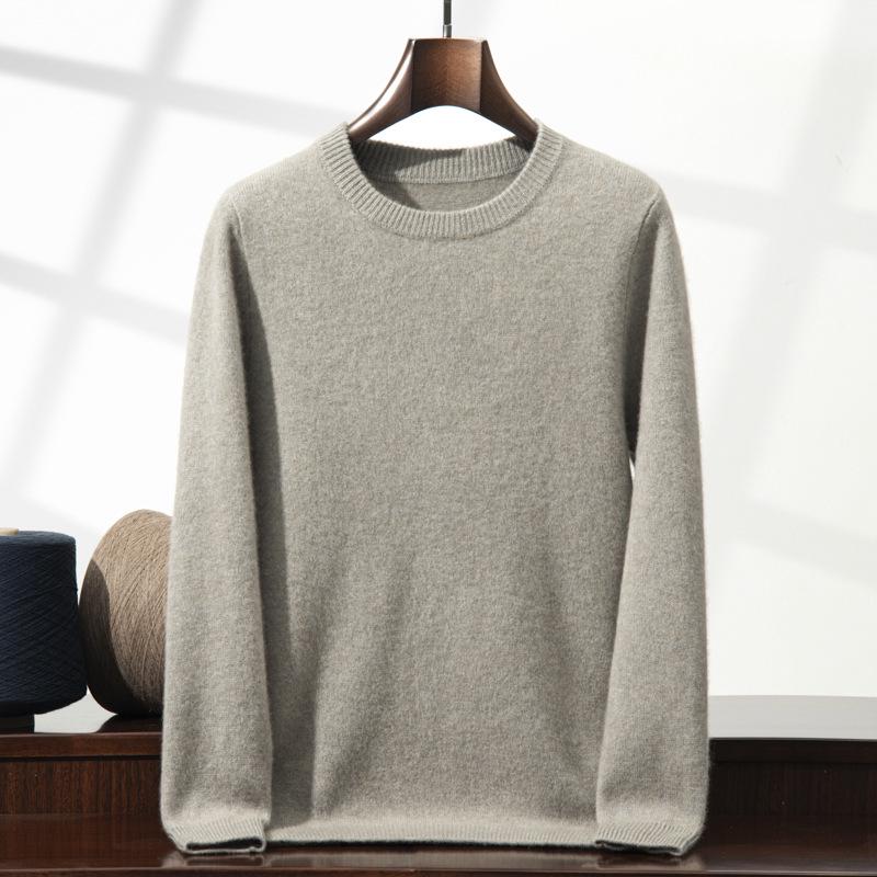 Men's Half-High Collar Thickened Cashmere Sweater - Soft Seven-Gauge Knit for Autumn/Winter