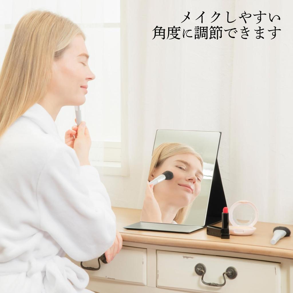 HORIUCHI MIRROR - Safe and Secure, Unbreakable Mirror, Folding Mirror, LL Size, Makeup Mirror, Birthday Gift