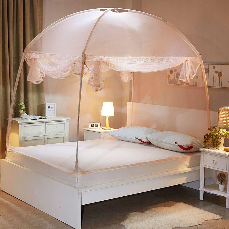 Foldable Mongolian Yurt Mosquito Net: No-Installation, Anti-Fall, Full Cover for Home and Dorms