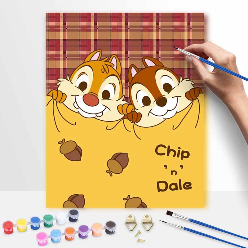 Disney Chip and Dale Oil Painting Painting Art Handmade Diy Painting Home Decoration Gift