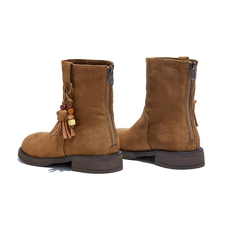 Mode AIYUQI 2025 Maillard Damen Western Cowboy Stiefel Rutschfest Rundzehen Damenstiefel Übergröße Stiefeletten und Kurze Stiefel weiblich