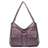 Solid color women's bag new women's bag retro soft leather shoulder crossbody large capacity backpack women's bag