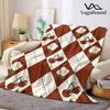 Cherry Gingham Flannel Blanket Perfect for Sofa Office Bed Travel Sleep Read Relax Camping Four Season Use
