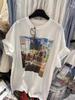 Korean Retro Plus Size Cotton Graphic Tee for Women - Loose Fit, Short Sleeve, Summer Style