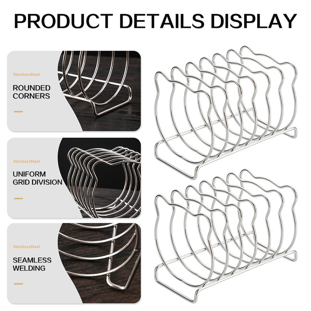 Stainless Steel Toast Rack 6 Holes Baking Tools Accessories Cooling Racks Tool Air Fryer Accessories Organizer Safe Healthy