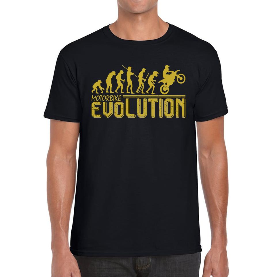 Motorbike Evolution Funny Unisex Mens T Shirt Womens Tops Tees 3XL
