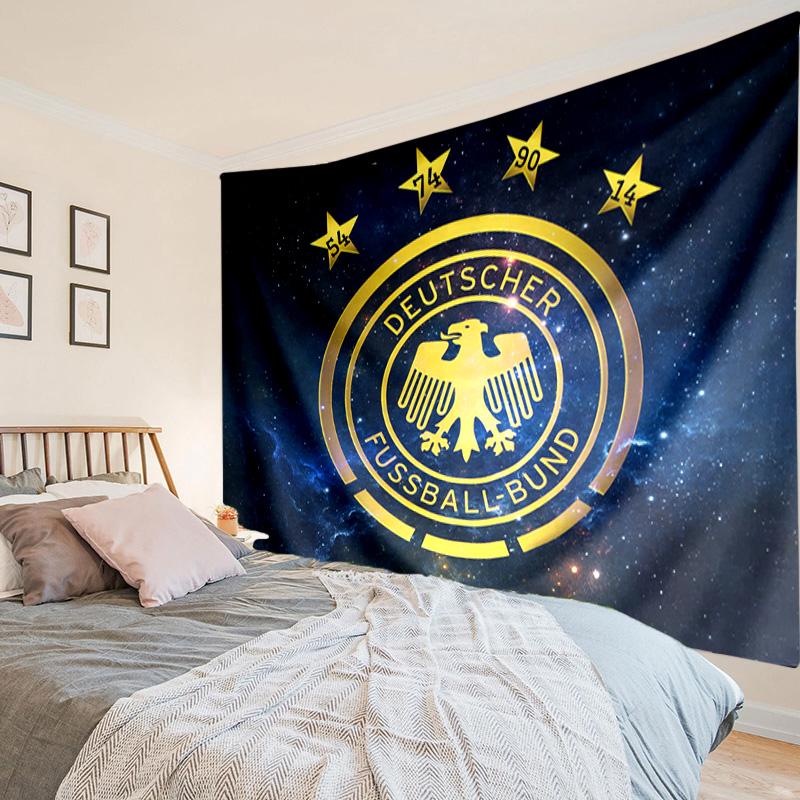 1 Stück Frankreich Fußball-Emblem Wandteppich zum Aufhängen für Schlafzimmer, Wohnzimmer, Spielzimmer, Dekorations-Kunstzimmer Wandteppich Feiertags- und Geburtstagsgeschenke