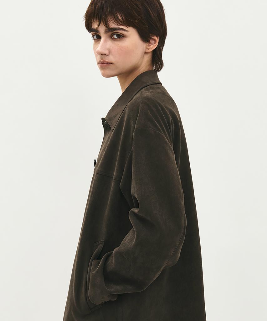 ROUGH SIDE WHITE LABEL Sandy Suede Jacket Bark