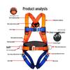 Full Body Safety Harness with Shock-Absorbing Double Lanyards