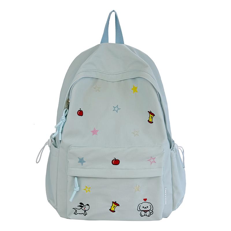 

Nyl Embroidery Large Capacity Backpacks 2026 Simple Versatile Bags Student Commuting Versatile Fashi Backpacks Mochila синий