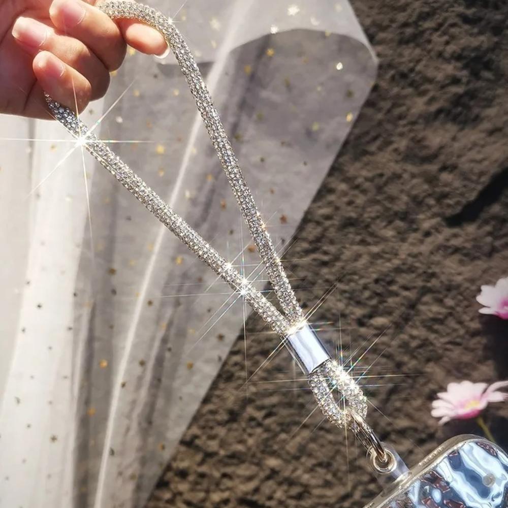 Smycz do telefonu Kryształowe Paski na Nadgarstek 5 Kolorów Brokat Luksusowe Dżety Smycze do Telefonu Komórkowego Brelok Wiszący Lina Przeciw Zagubieniu