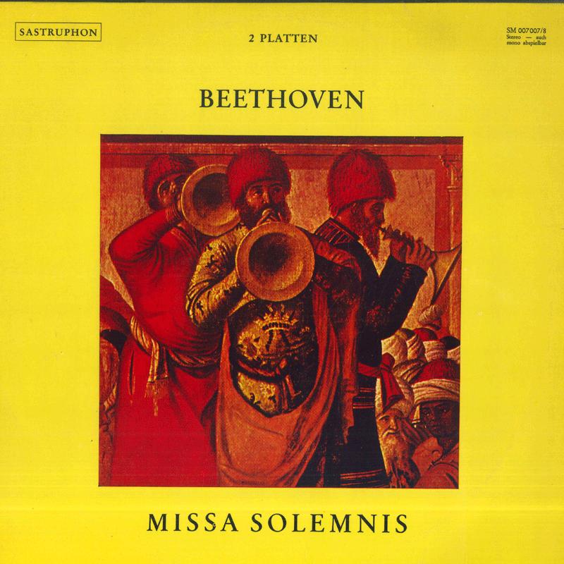 LP Record WERNER KLOOR PHILHARMONISCHE ORCHE  Beethoven Missa Solemnis SM00700708 SASTRUPHON Germany Classical Used