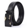 Belt Men'S Casual Business Belt Automatic Buckle Cowhide Medium Green Belt
