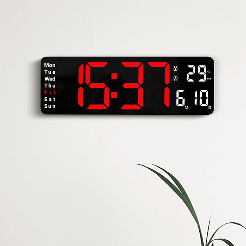 Modern Minimalist Digital Wall Clock With Led Display And Date For Living Room Decor