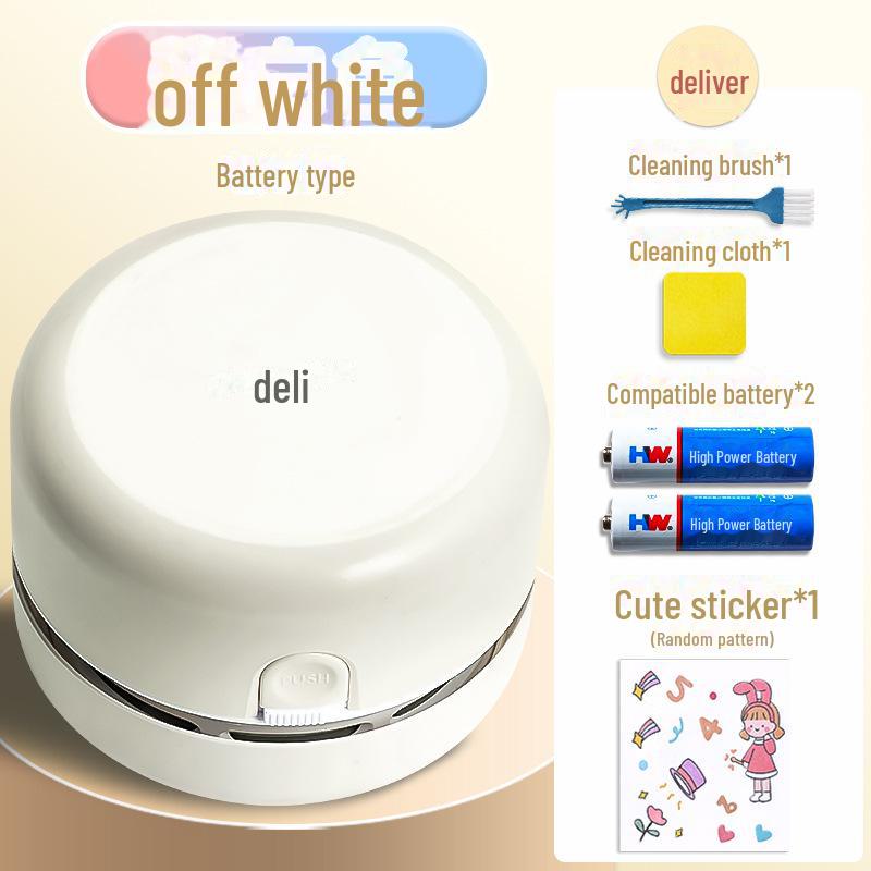 Deli Desktop Vacuum Cleaner for Eraser and Pencil Shavings, Keyboard Dust, and Student Desk Cleaning