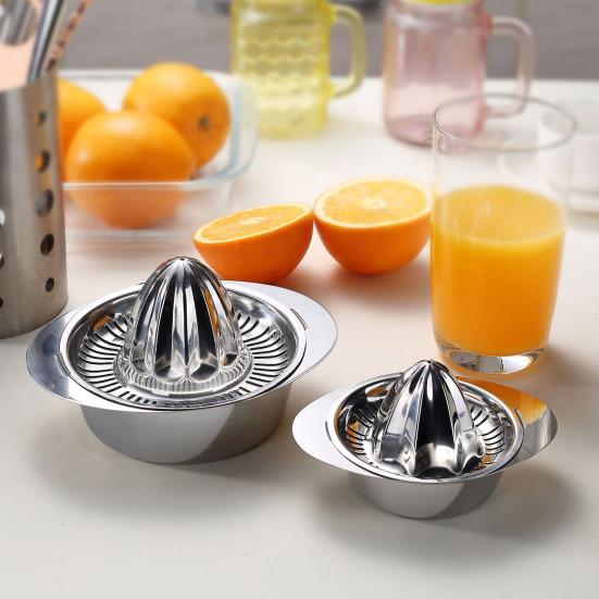 Manual Juicer Lemon Orange Squeezer Portable Hand Press Stainless Steel Citrus Juicer for Home Kitchen