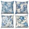 4pcs Black Cats Floral Scenic Scenes Cushion Cover Home Decor Pattern Pillow Cases for Sofa Bedroom Car