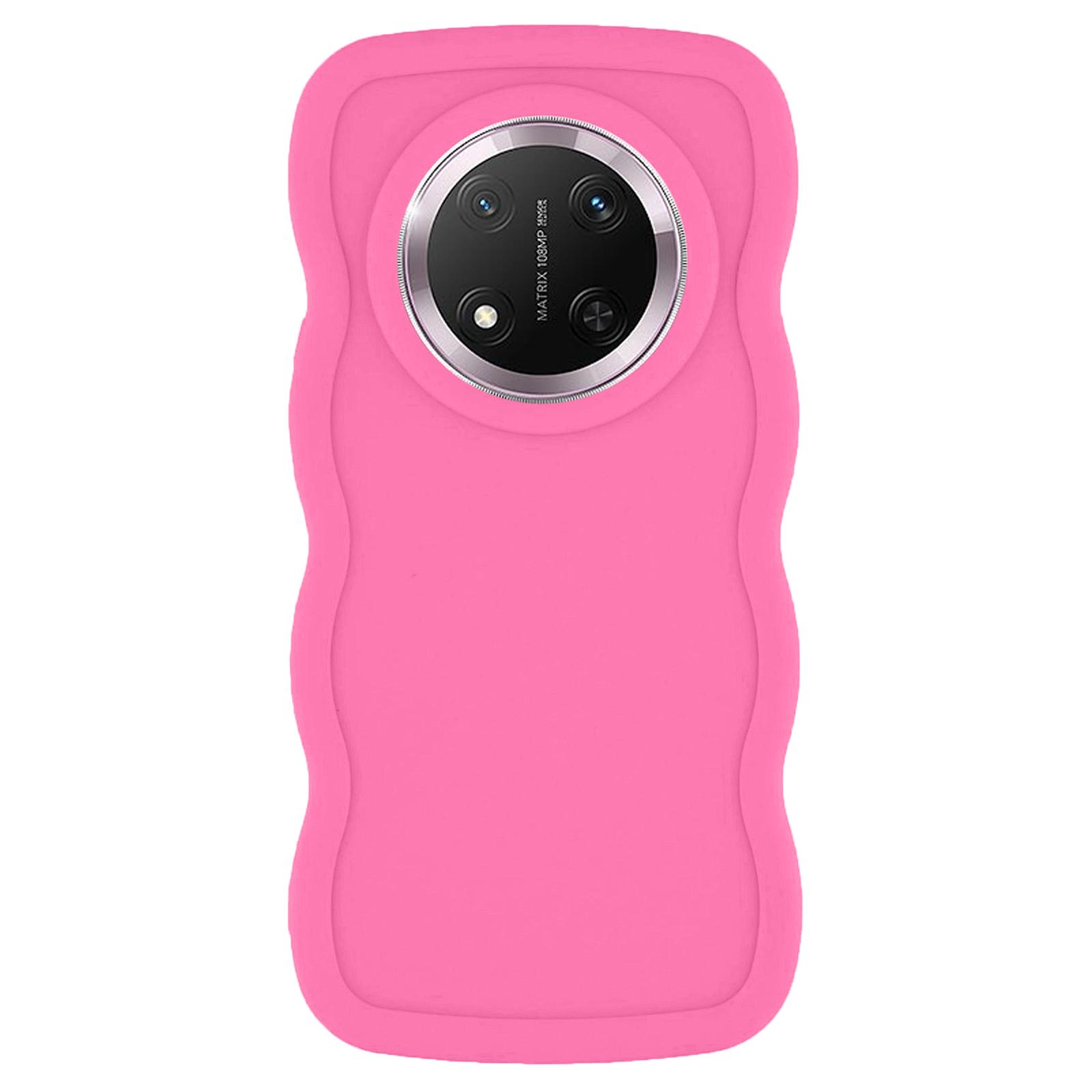 

Phone Case For Honor X9c 5G/Magic7 Lite 5G/X60 Pro 5G TPU Protective Cover Unique Curly Wave Frame Rose