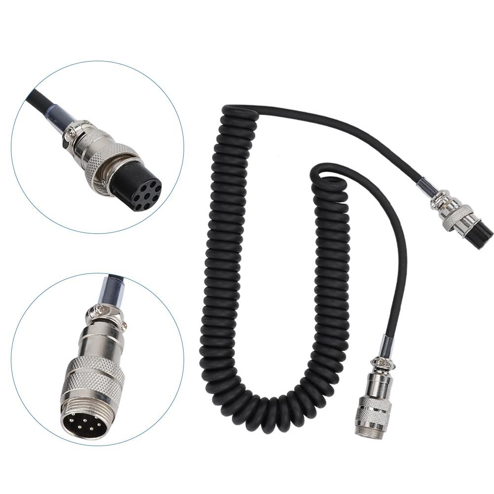 Handy 8 Pin Coiled Extension Microphone Cord Male Female Cable