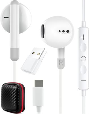 New Edition iPhone Wired USB Earphones with HIFI Sound Noise Compatible with [2025 15/16 Compatible] Type-C Mic, Quality, High-Definition Mic,