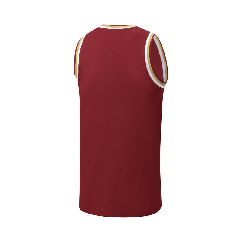 Li Ning Basketball Series Soft Skin Training Jersey Men tops Zhejiang-Red AATW005-8