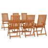 VidaXL Ensemble à Dîner de Jardin 7 pcs Mobilier de Salle à Manger de Patio Table et Chaises de Repas de Terrasse Extérieur 3087336