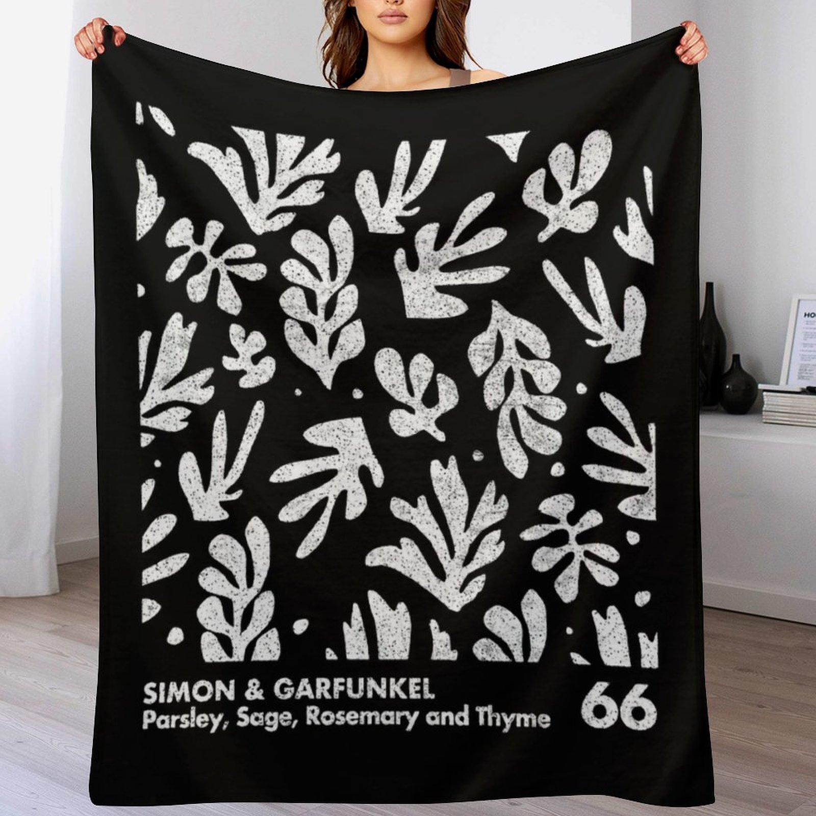 Simon Garfunkel Parsley Sage Rosemary and Thyme Throw Blanket Durable Warm Blanket for Daily Home Use 102x76cm(40x30in)