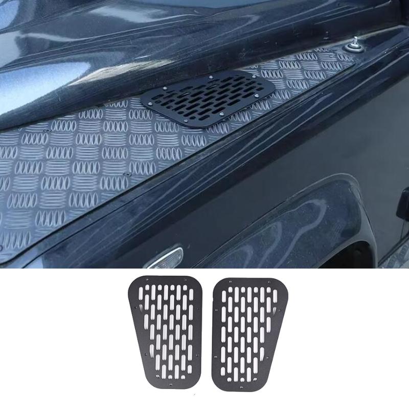 For Land Rover Defender 90 110 130 2004-2018 Aluminum Alloy Black Car Hood Protection Panel Decorate Stickers Car Accessories