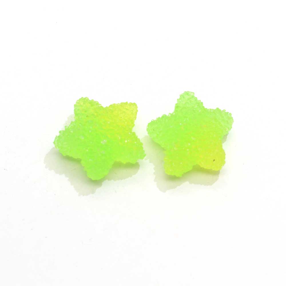Flat Back Gummy Candy Resin Cabochon Star Shape Heart Shape for DIY Embellishments Scrapbooking