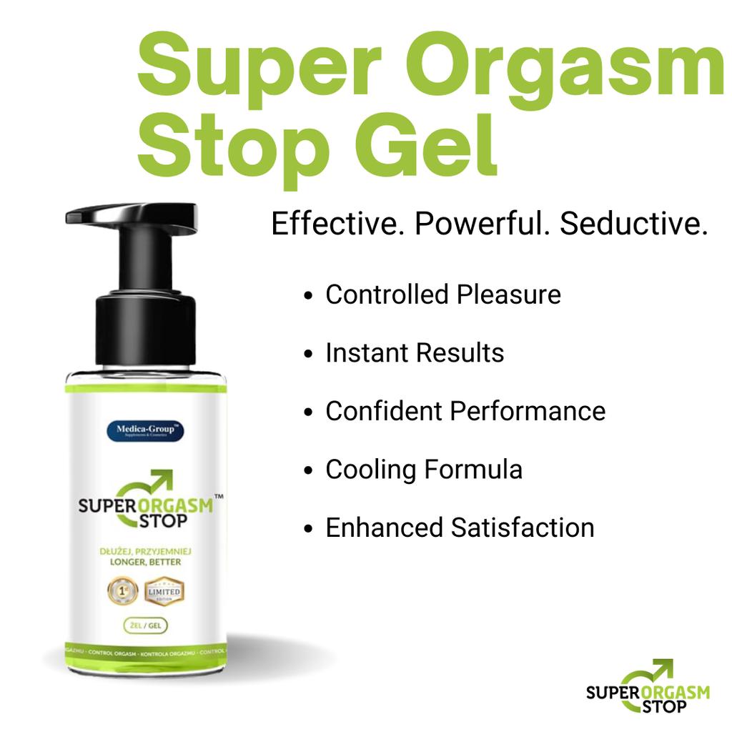 Super Orgasm Stop Gél - Oddiaľuje predčasnú ejakuláciu, Zvyšuje výkon - 150 ml