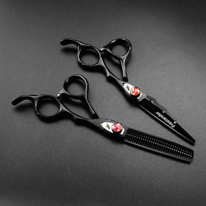 6.0 Inch Freelander, Black Paint, Hair Scissors, Hair Scissors, Flat Scissors, Bangs Scissors, Tooth Scissors, Thin