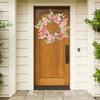 Spring Front Door Wreath Led Light Colorful Festive Decoration Indoor Outdoor Flower Wreath Decor For Home Holiday Wedding Party