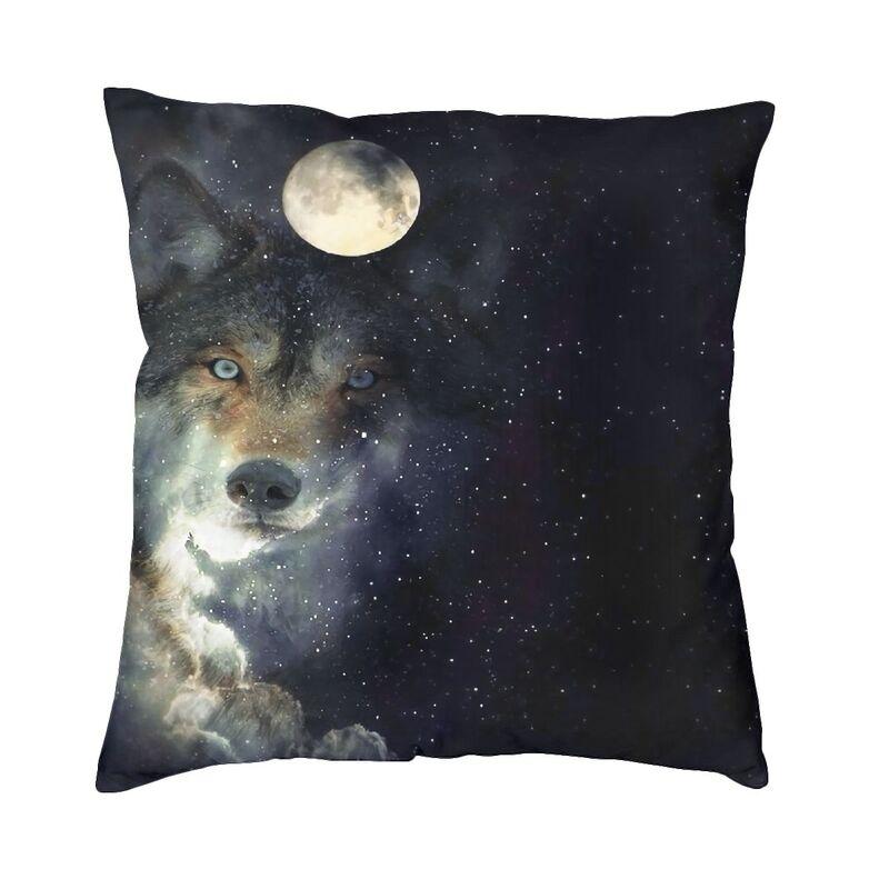 Custom Wolf Tree Pillow Case 45X45Cm Decoration Kawaii Animal Cushions For Sofa Square Pillowcase